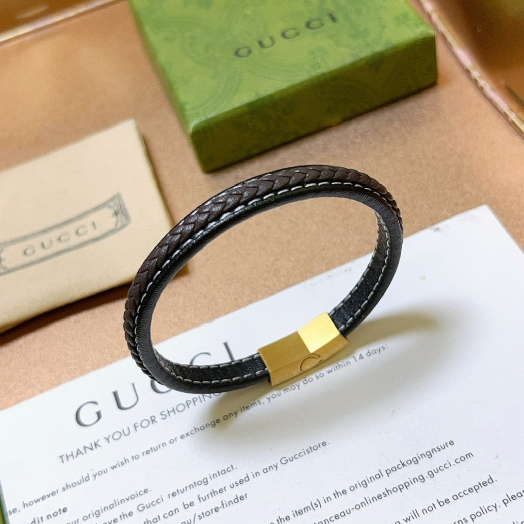 Gucci Braided Gold Bracelet