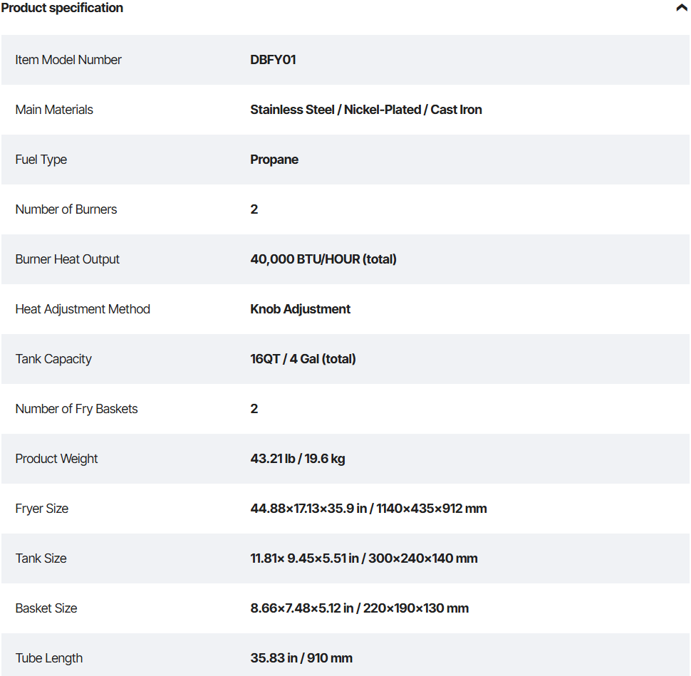 ⚡️Factory wholesale promotion 80% OFF⚡️ Outdoor Propane Deep Fryer, Dual-Tank 8QTx2 Commercial Fryer