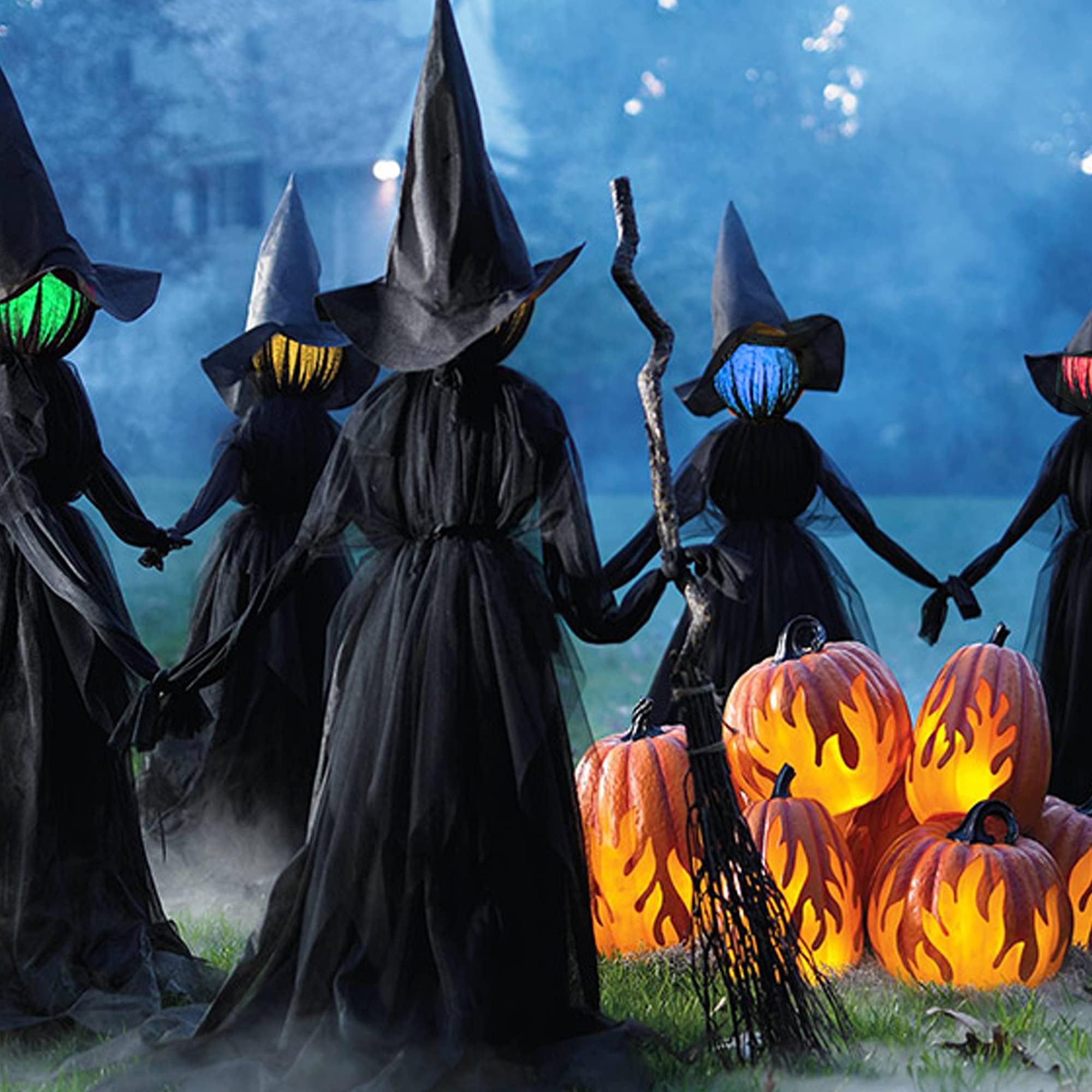 ✨Halloween Lighted Witches with Stakes🧙‍♀️