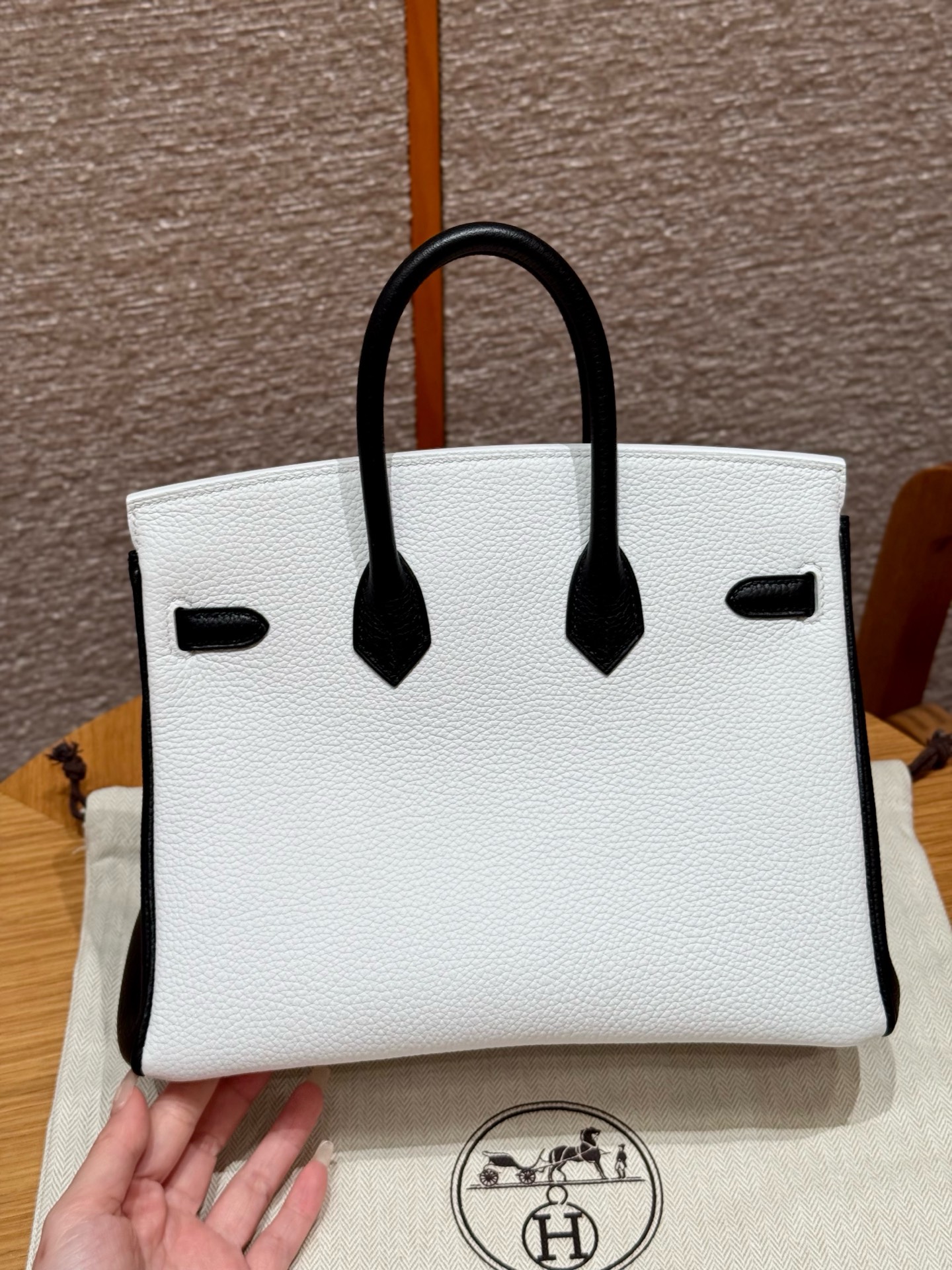 Hermès Birkin 01Blanc89Noir (Handmade to order)
