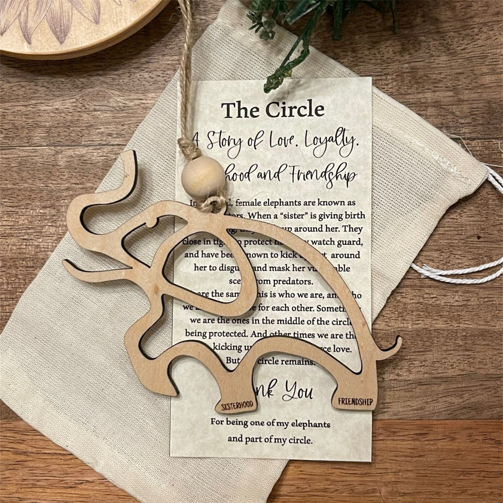 Sisterhood & Friendship-A Story of Love And Loyalty Elephant Ornament Gift