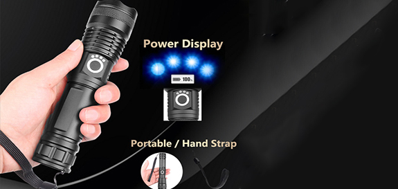100000 Lumen Big Flashlight High Power LED XHP70 Waterproof Flash Light