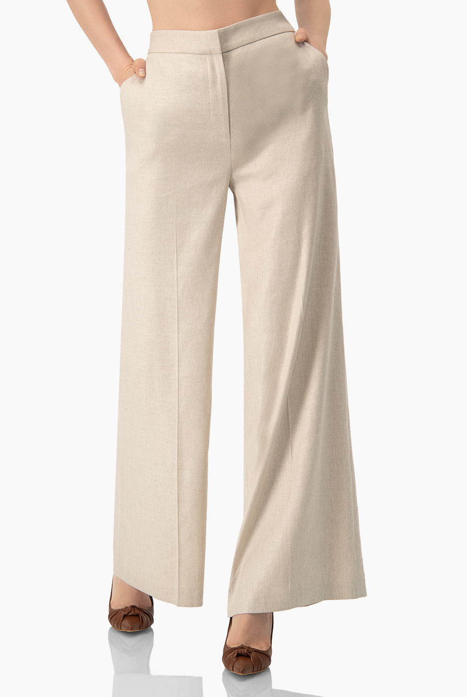 Pantalon amplio liso