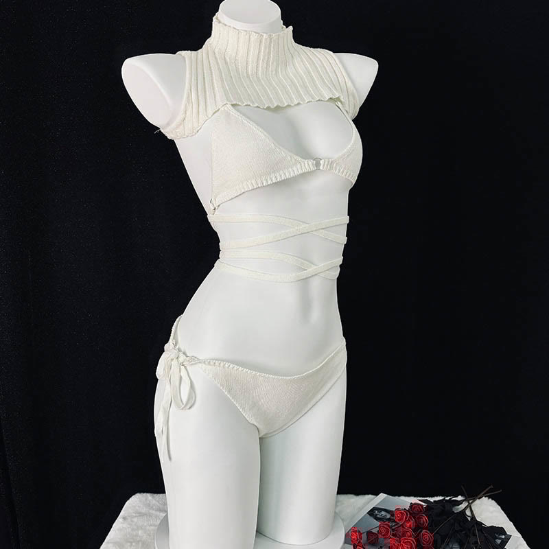 Sexy Backless Sweater Lingerie Set