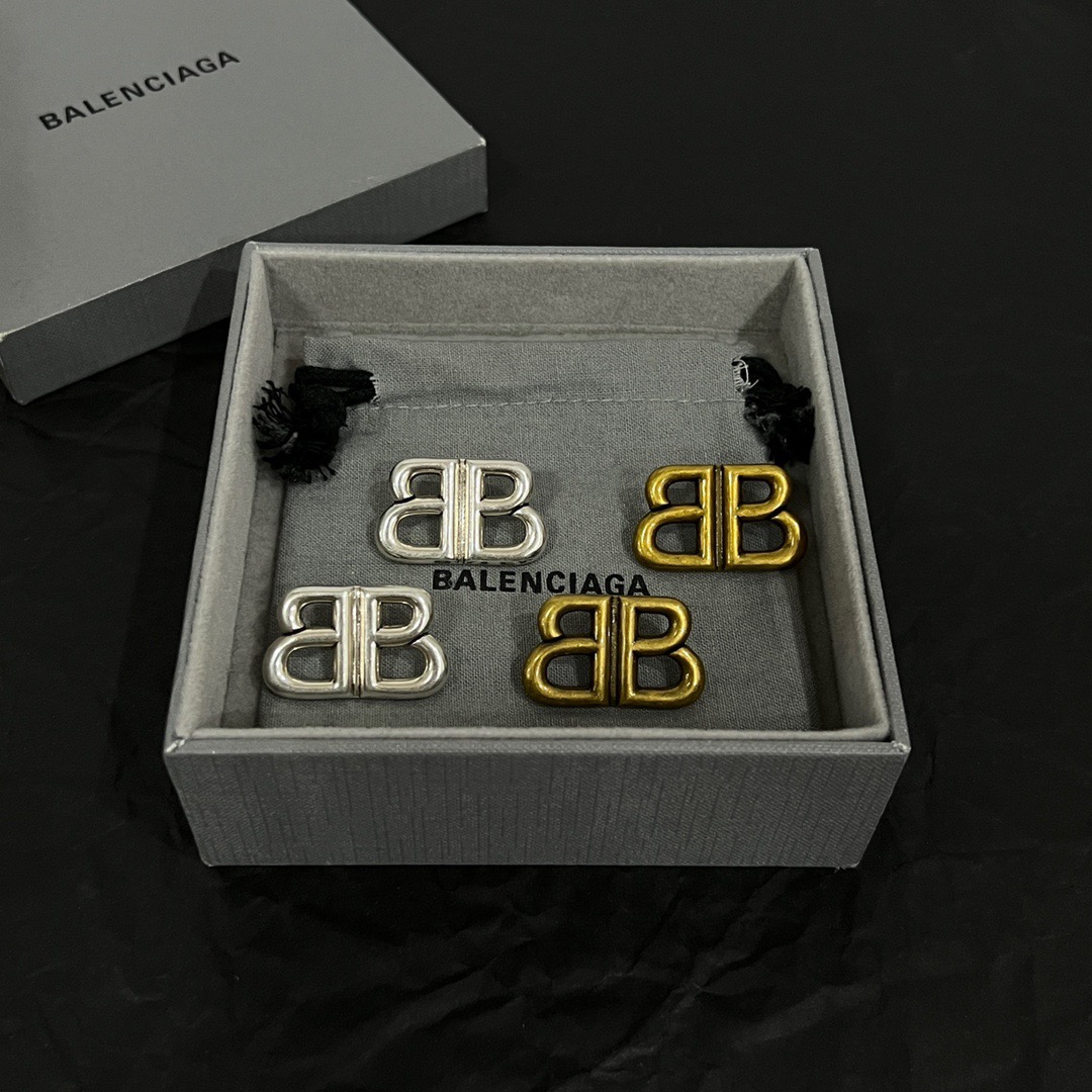 Balenciaga BB distressed earrings
