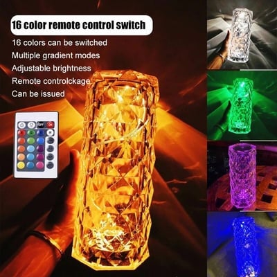 (🔥Mother's Day Sale 50% OFF ) - Touching Control Rose Crystal Lamp-Buy 2 Get 10% OFF & FREE SHIPPING