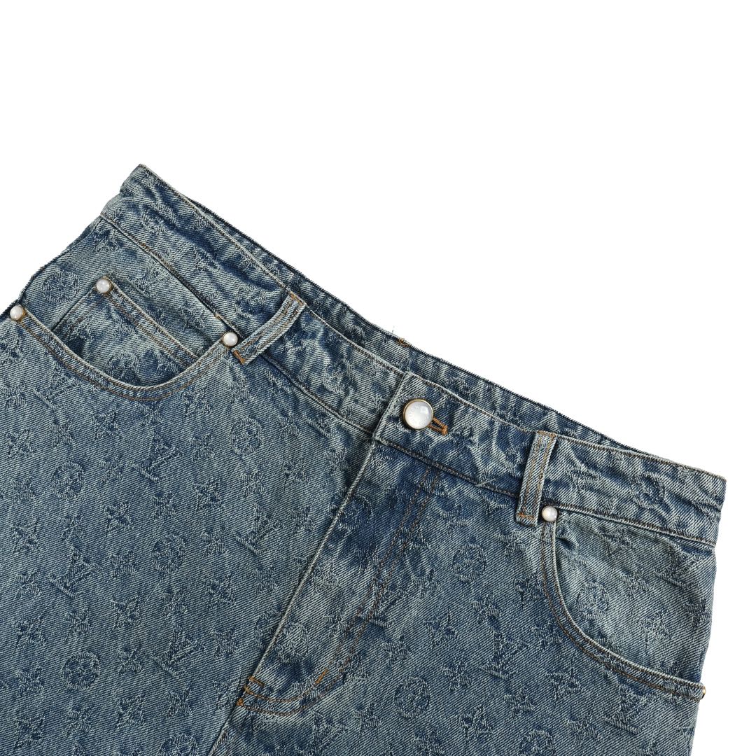 Louis Vuitton 24Fw monogram jacquard jeans