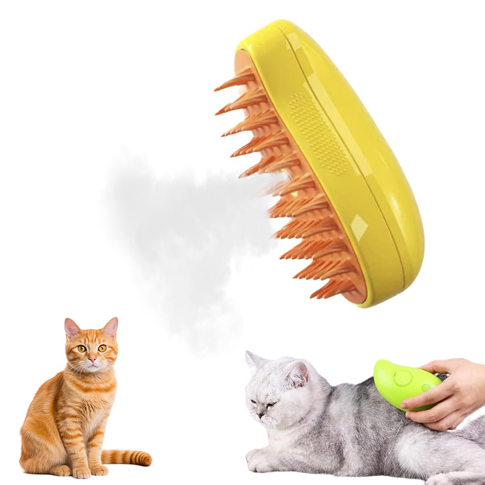 Self Cleaning Cat Steamy Brush, Cat Steamy Brush for Massage