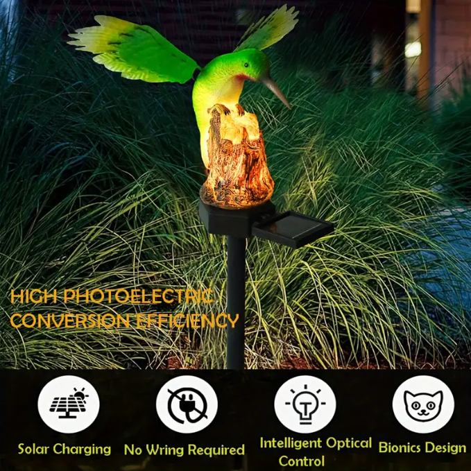 Solar Hummingbird Garden Stake Lights