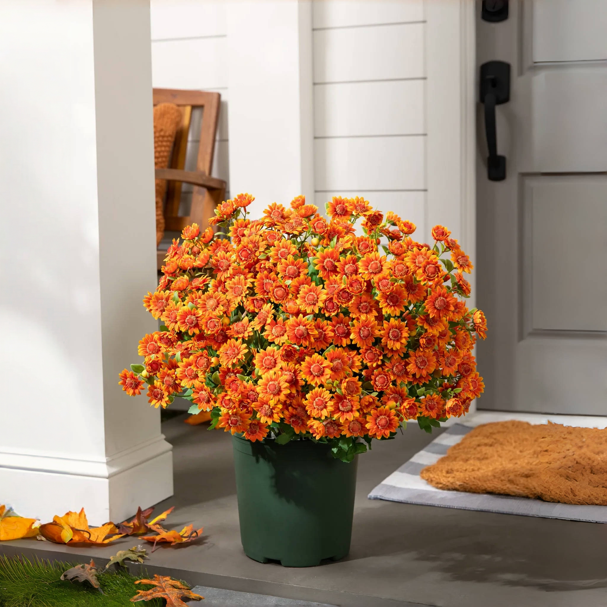 💥ON SALE💥- Artificial Outdoor Sunset Mums Flowers - UV resistant, Waterproof, Windproof