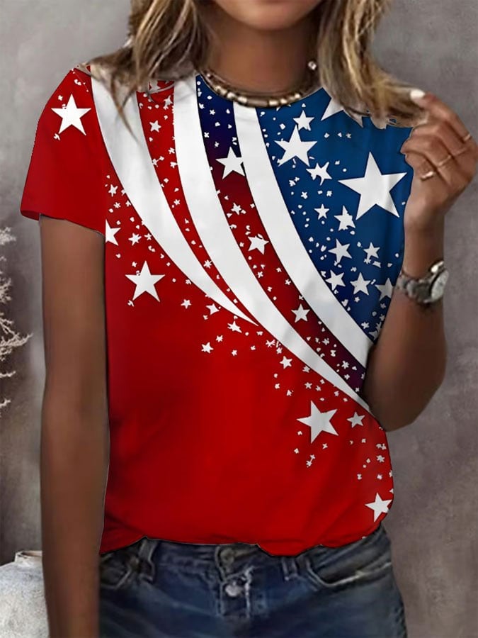 Women's Independence Day Print T-Shirt
