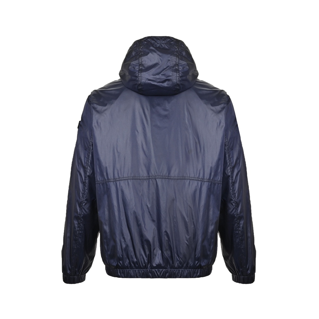 Dior 24Fw jacquard silk hooded jacket with sleeve badge