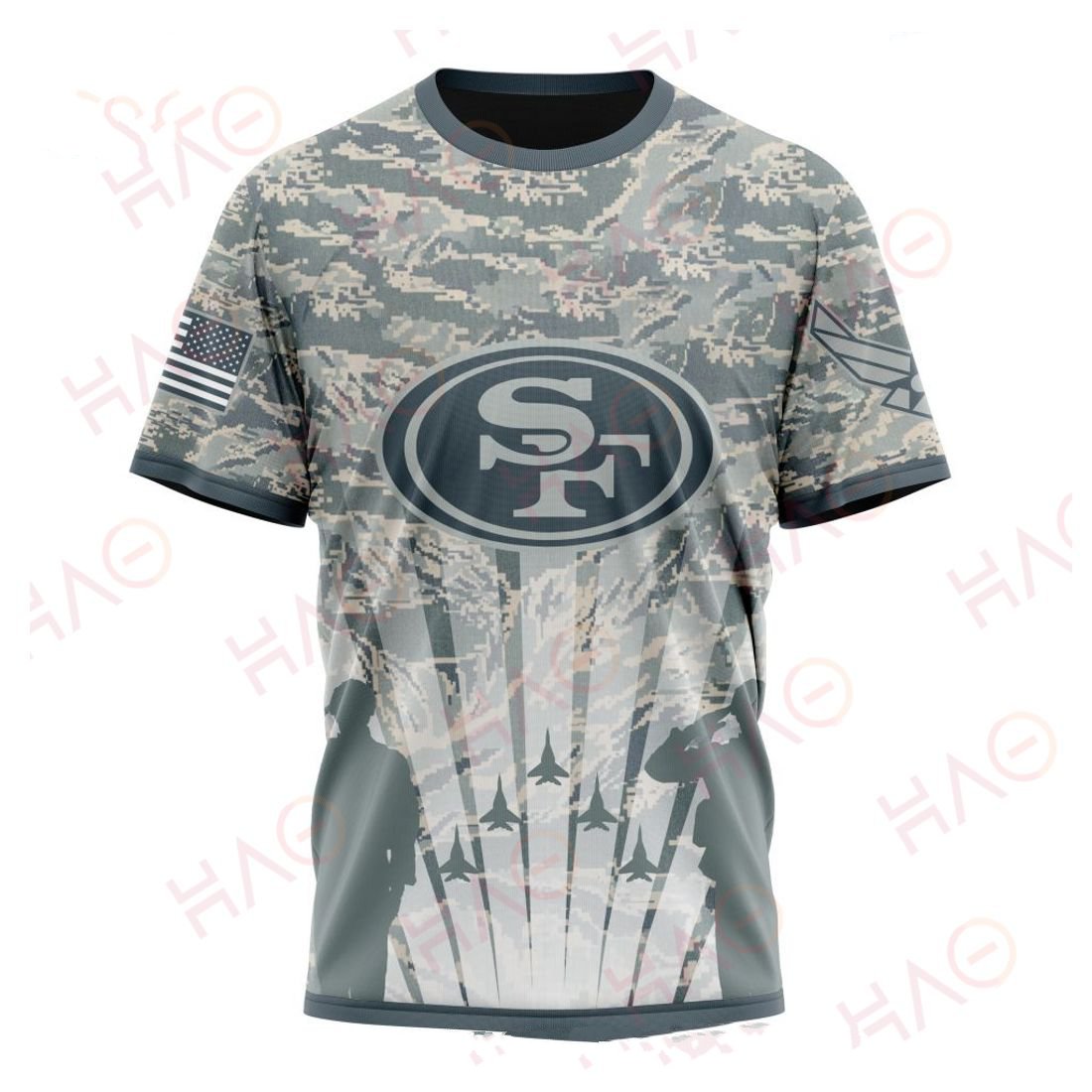 SAN FRANCISCO 49ERS 3D HOODIE US AIR FORCE