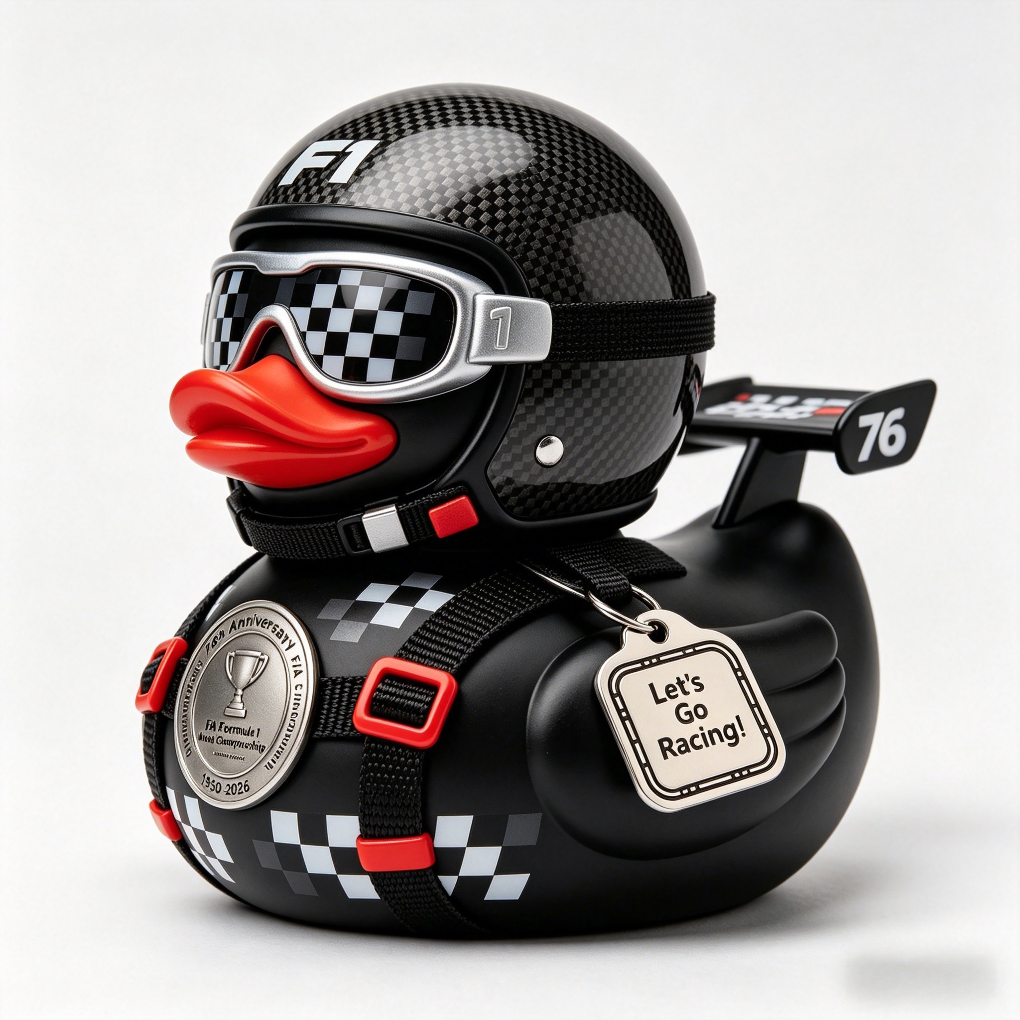 🏎️  F1 76th Anniversary Edition Carbon Fiber Racing Duck 🏁