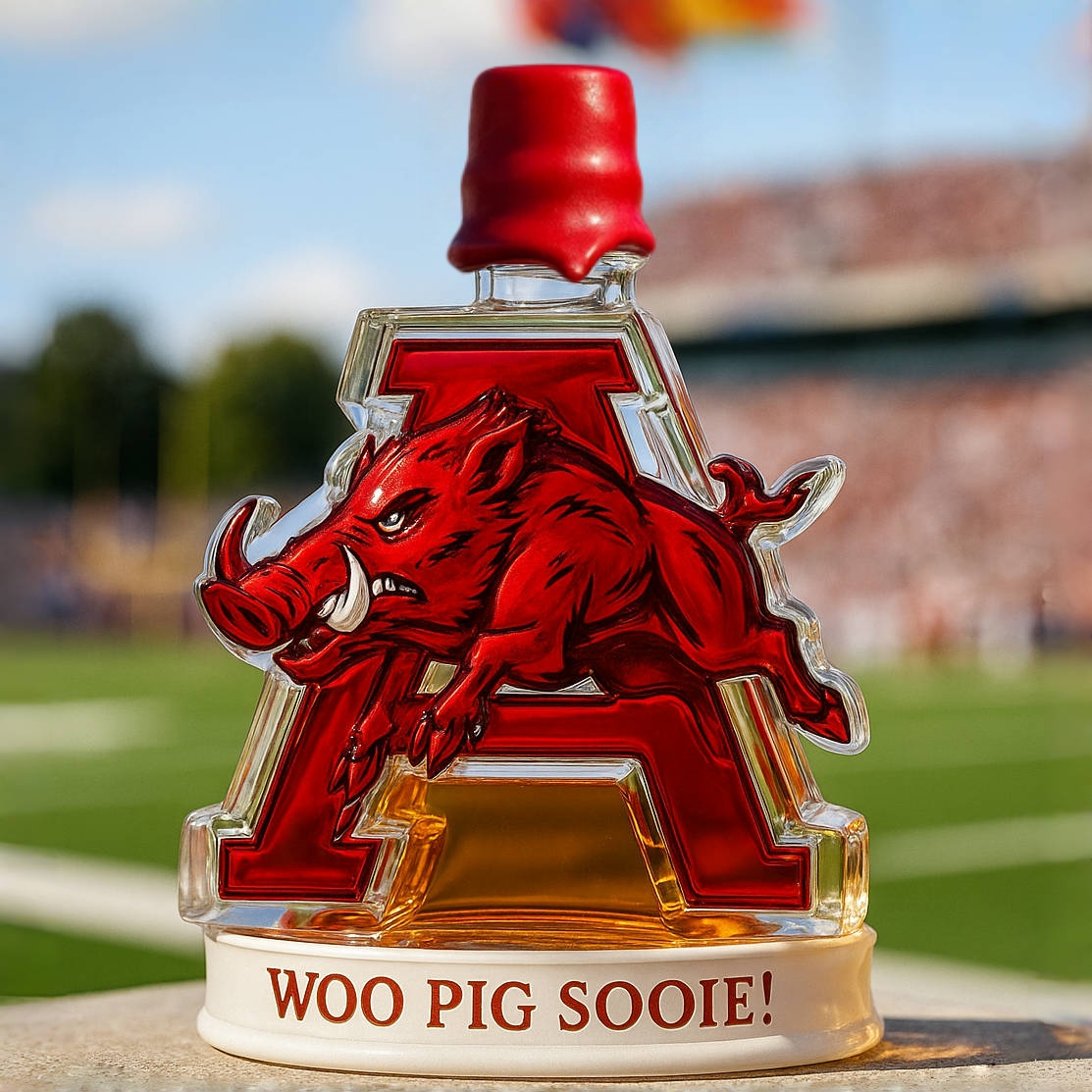Arkansas Razorbacks Whiskey Bottle