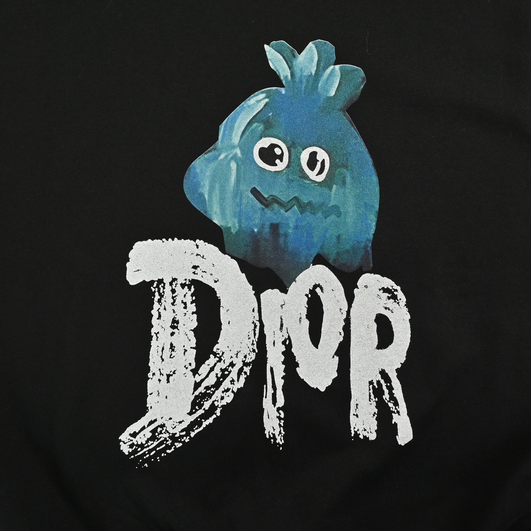 Dior 24Fw carrot print crew neck sweatshirt