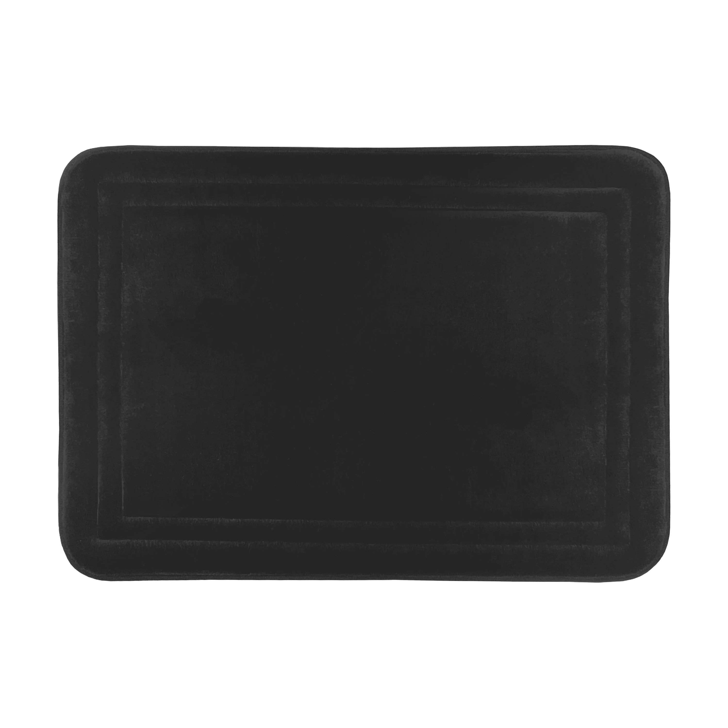 Elle Border Soft Non-Slip Memory Foam Bath Mat, 17x24 Inches