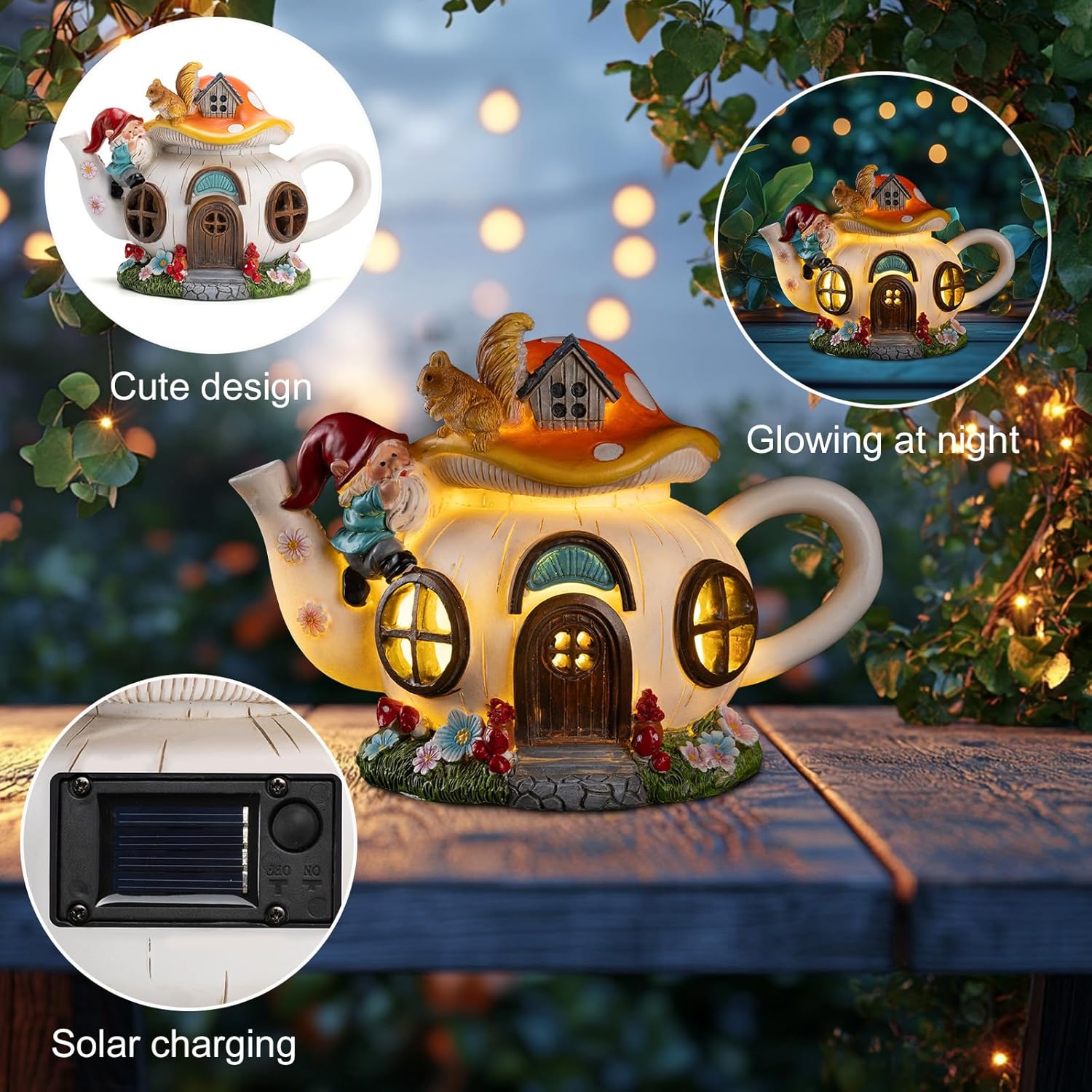 👍Last Day Promotion 60% OFF💥Mushroom Fairy House Garden Decor Solar Light