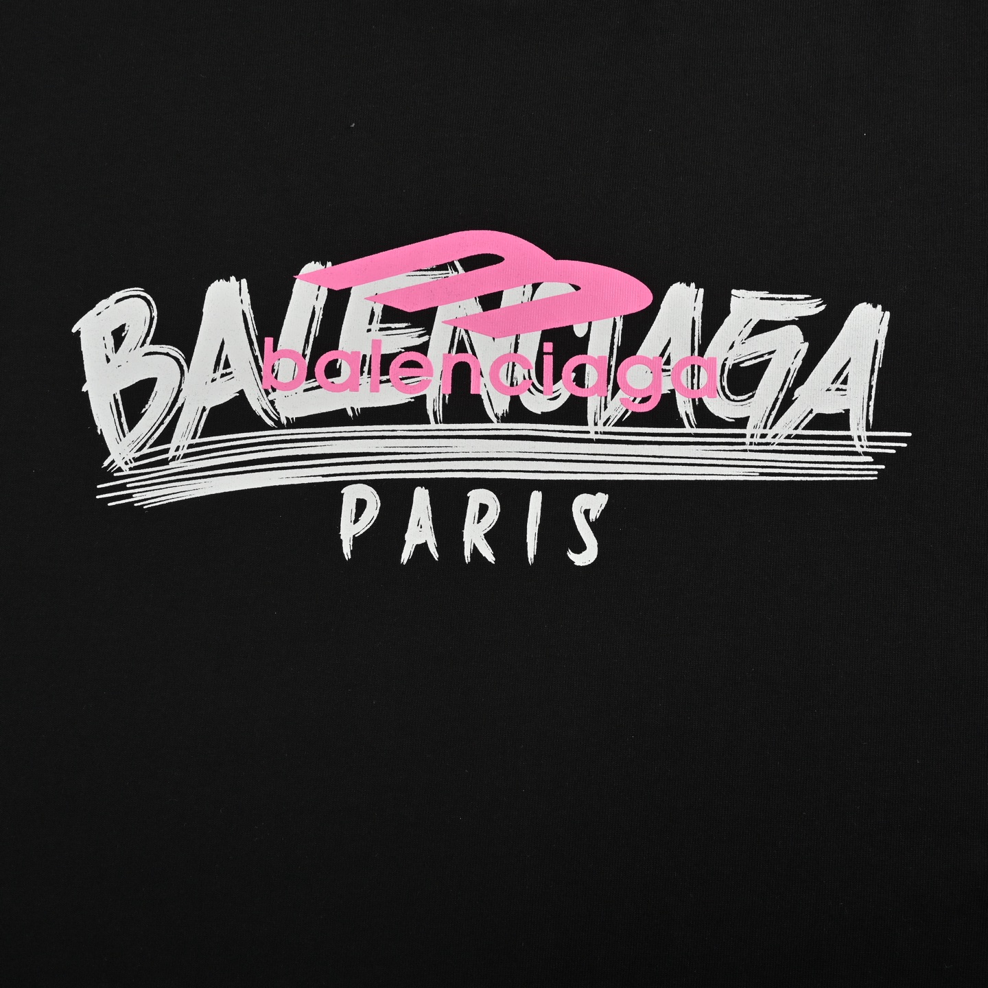 Balenciaga 25ss 3M printed letter logo short sleeve