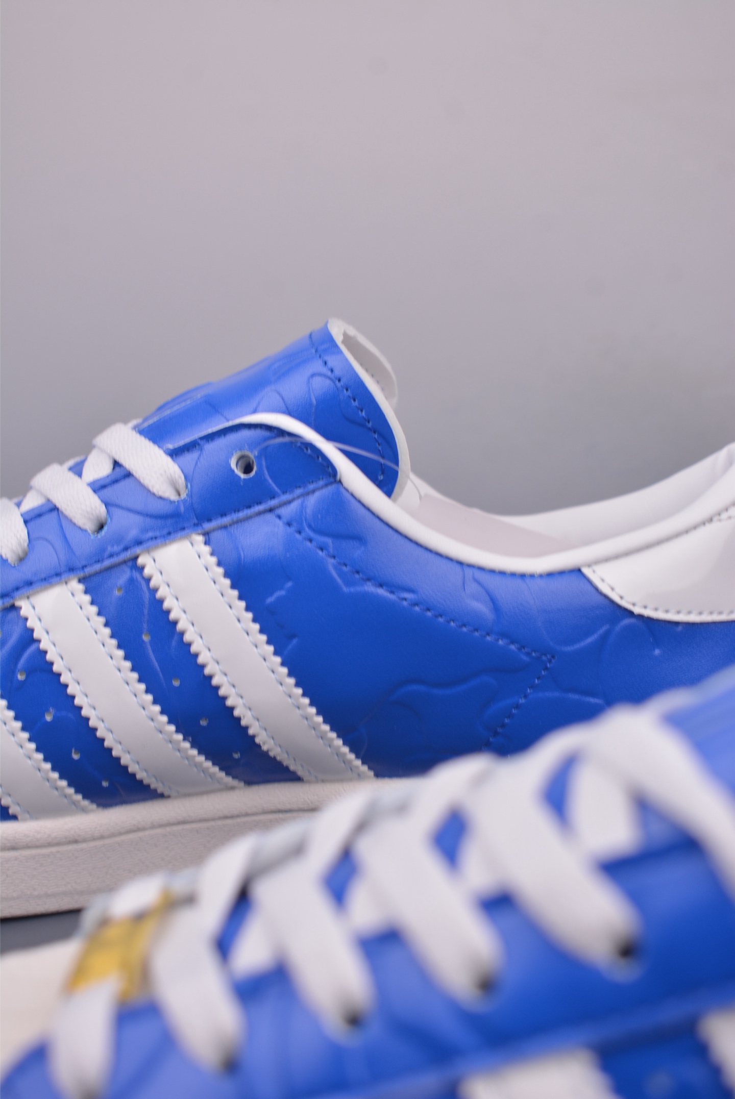 BAPE x Adidas Originals Superstar 80s Sneakers Joint Blue, White and Gold JR2702