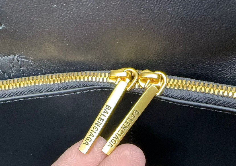 Balenciaga Bel Air Medium Black Gold Handbag