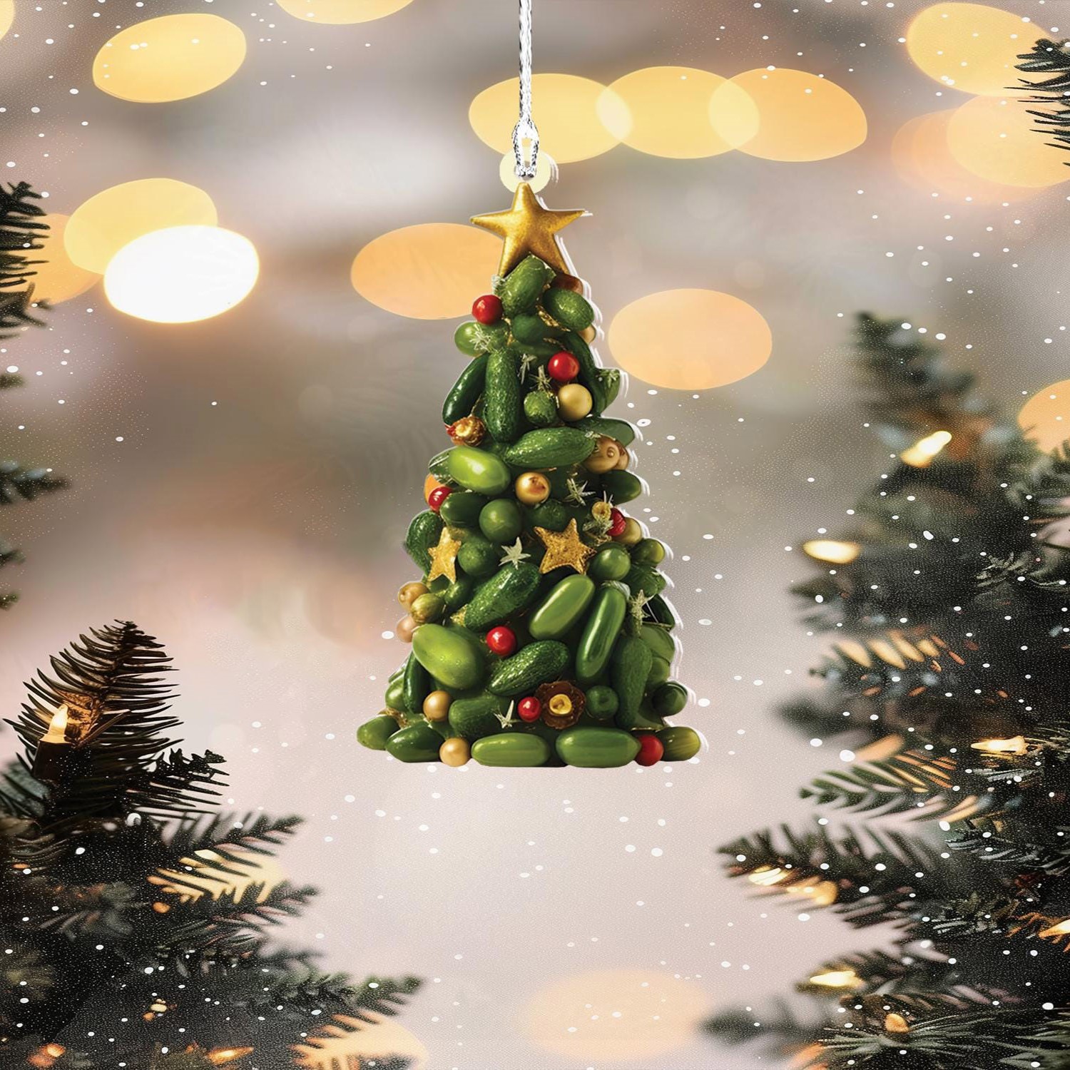 Christmas Pickles Tree Ornament