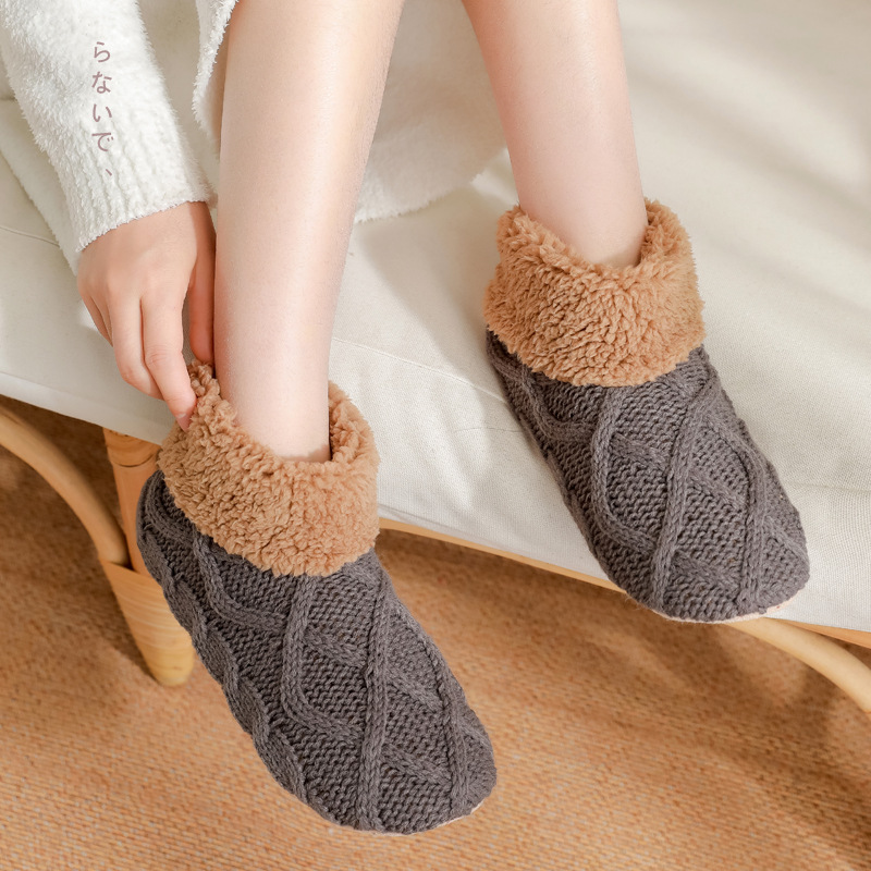 🎅2024 Christmas Promos🔥Cozy Non Slip Knitted Slipper Socks