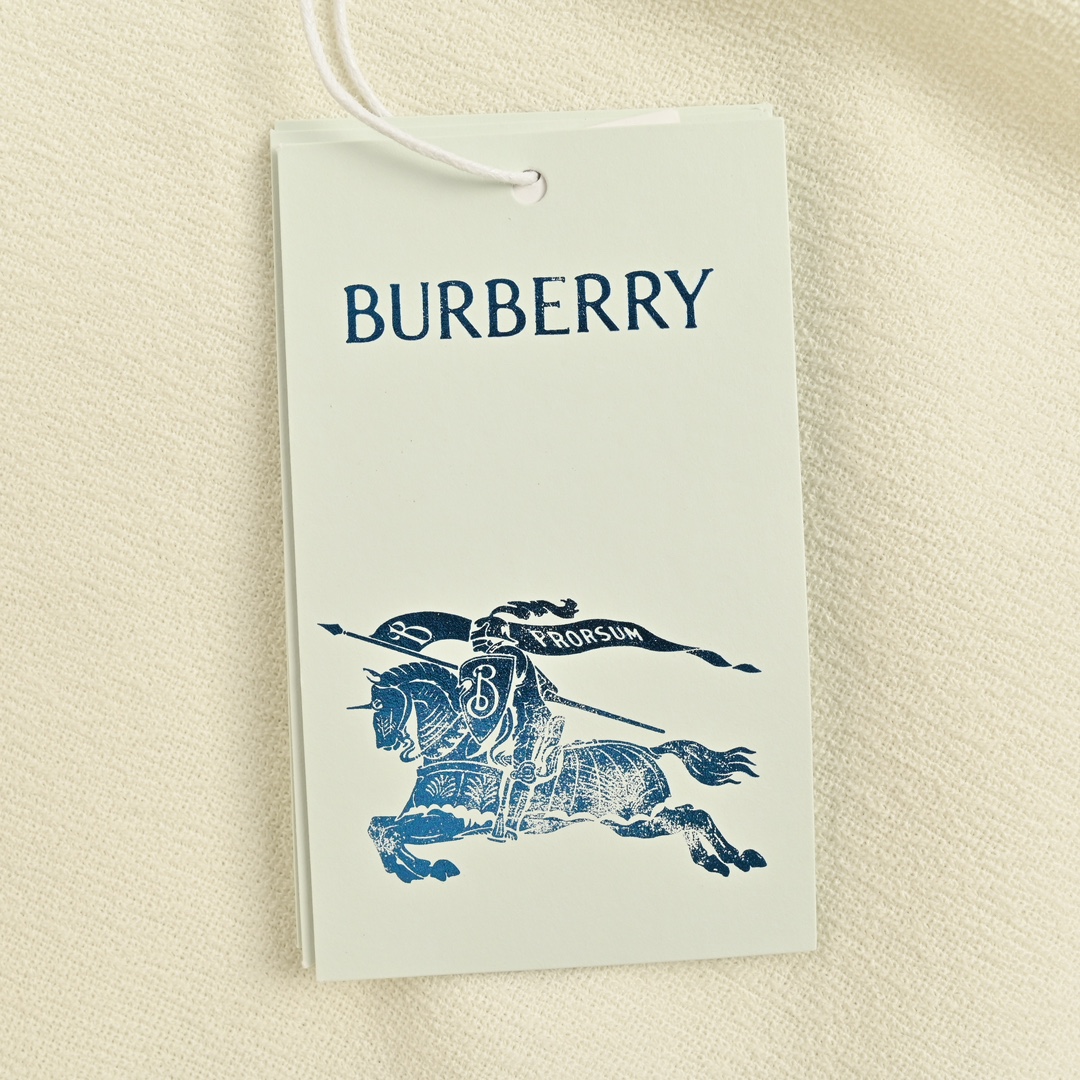 Burberry 24ss back waist knight warhorse print terry cloth short sleeves