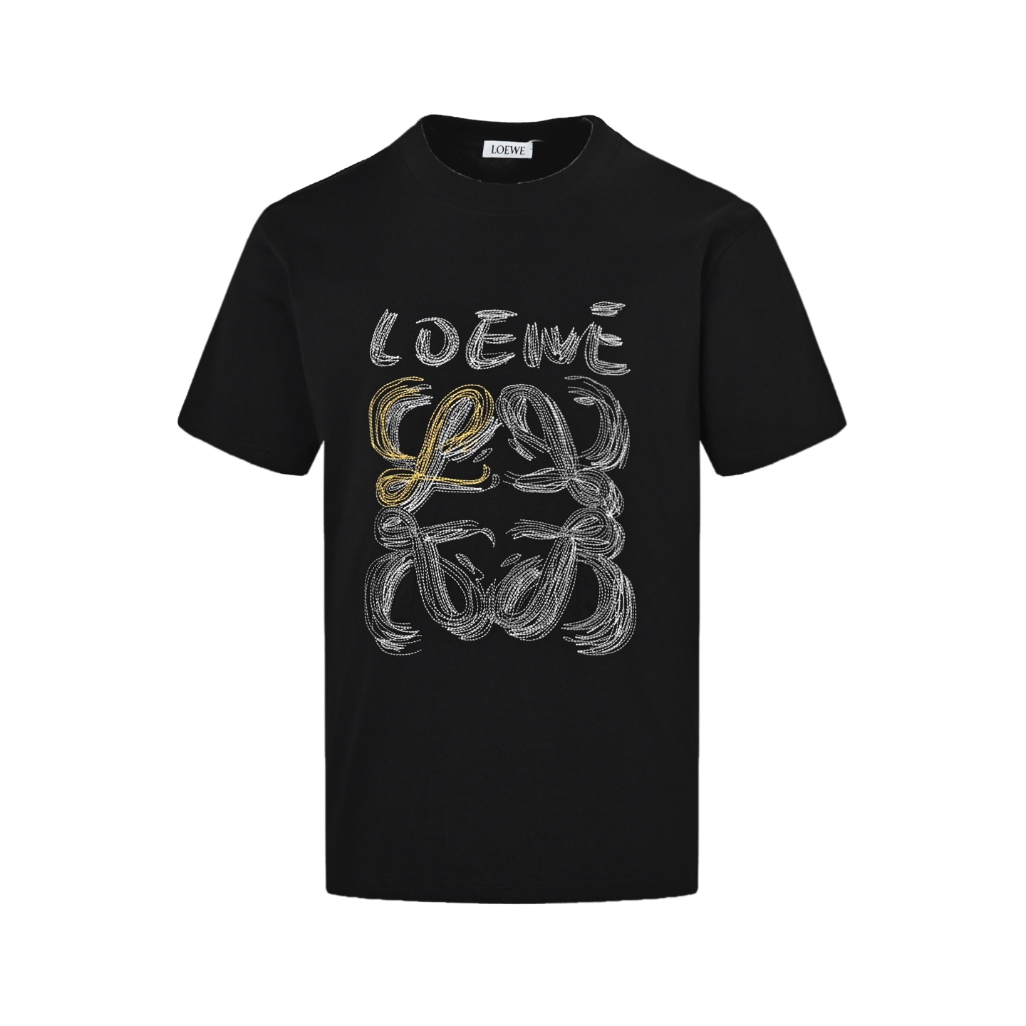 Loewe 25ss line embroidered logo short sleeve