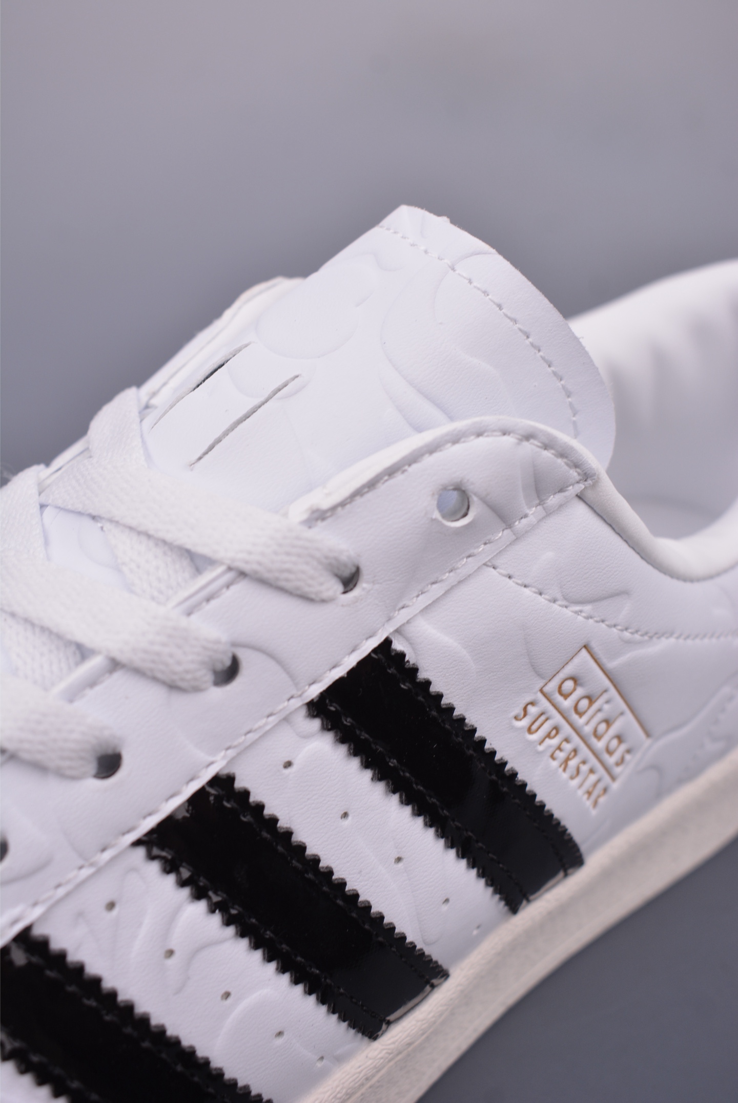 BAPE x Adidas Originals Superstar 80s Sneakers White, Black and Gold JR2701