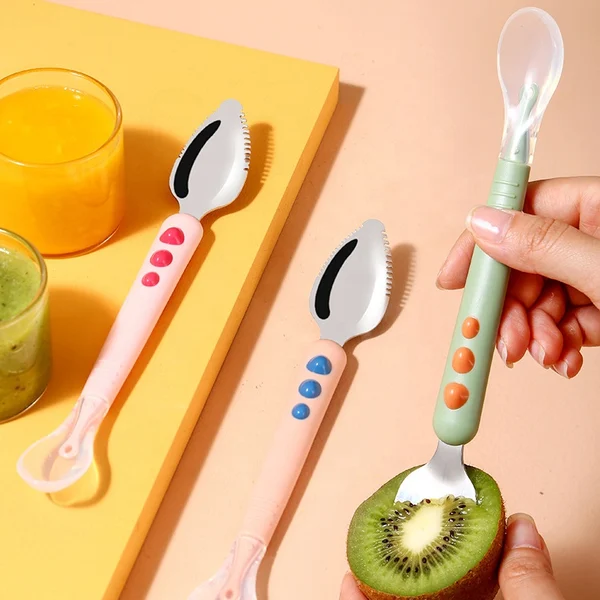 🔥Last Day 50% OFF🔥Baby Double Head Scraping Fruit Spoon