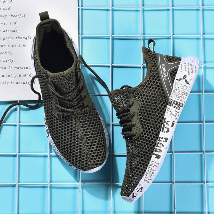 Men's Summer Graffiti Cutout Sneakers