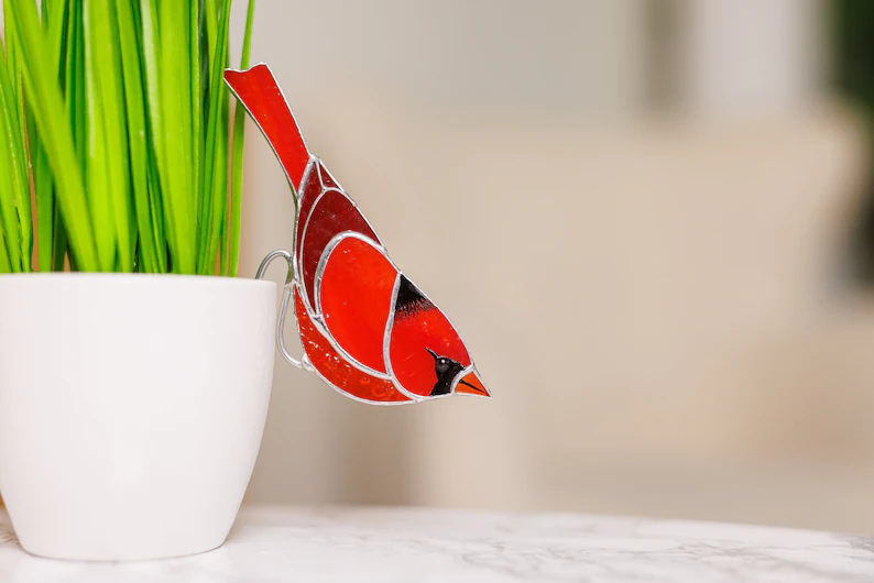 Stained Glass  Planter Decor