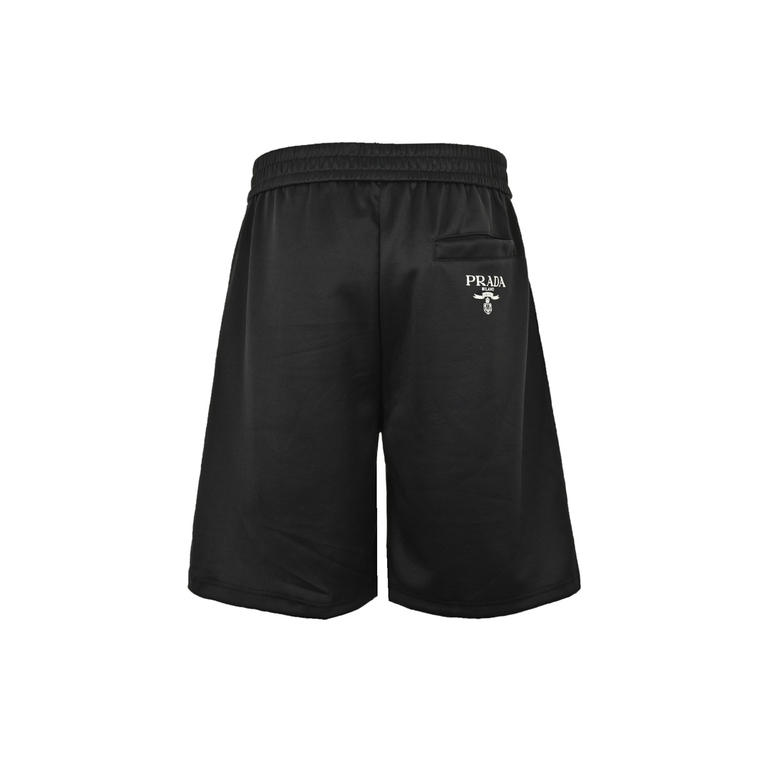 Prada 24ss silk colorblock bermuda shorts
