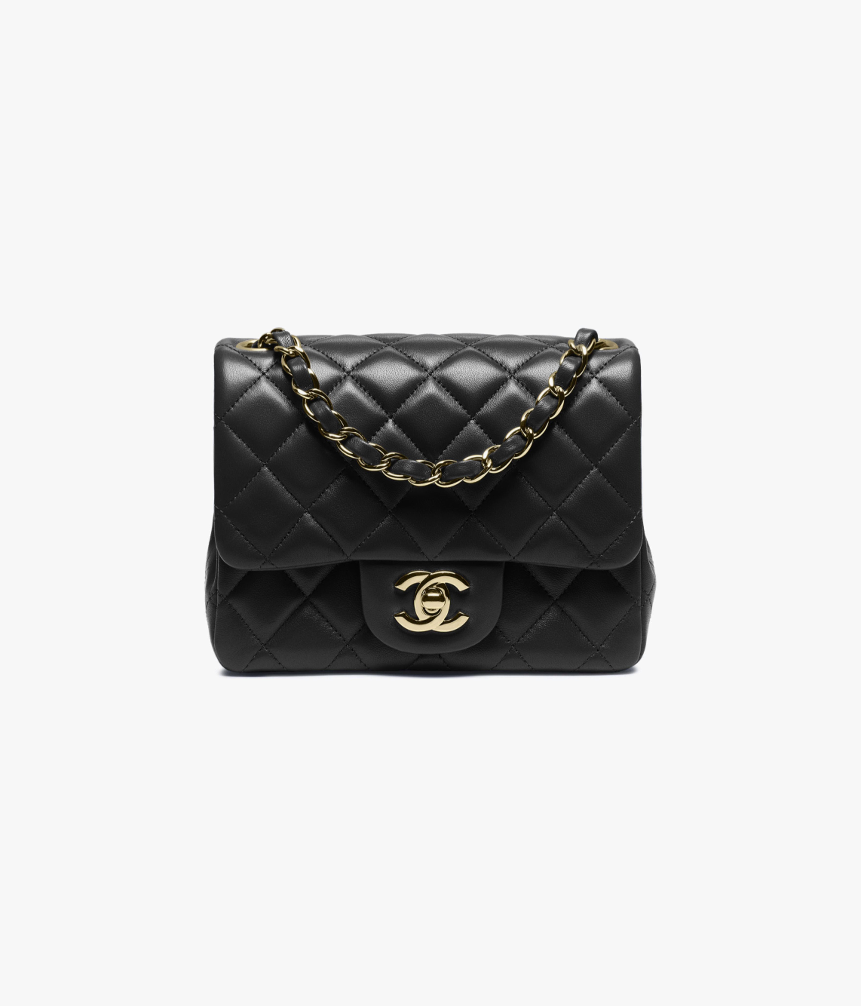 Chanel Mini Classic Bag Lambskin & Gold-Tone Metal Black A35200-Y04059-94305