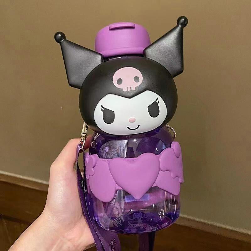Sanrio Water Bottle with Straw 29oz Women/Teen Girl/School Water Bottles With Strap
