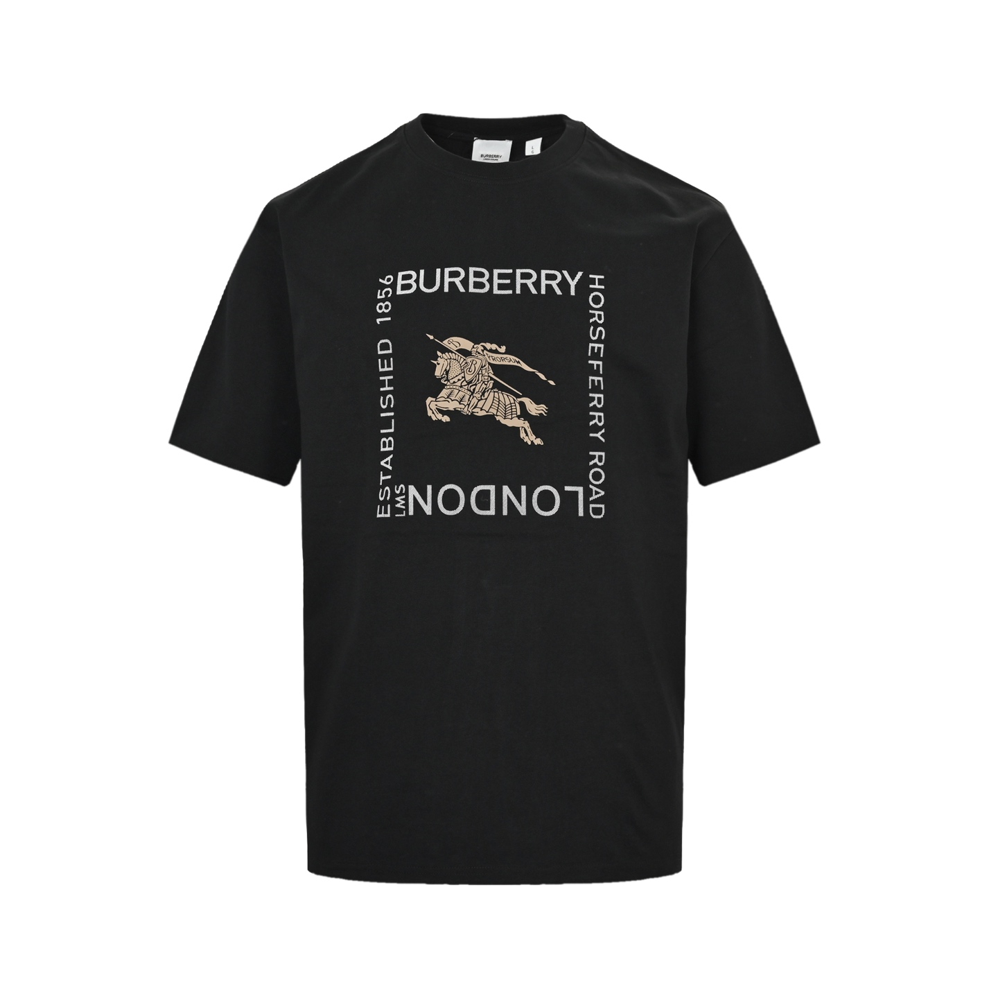 Burberry 25ss square letter warhorse print short sleeve