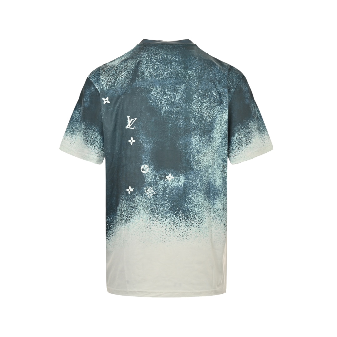 Louis Vuitton 24ss ink-rendered gradient print short sleeves