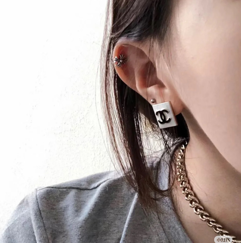 Chanel Square Stud Earrings