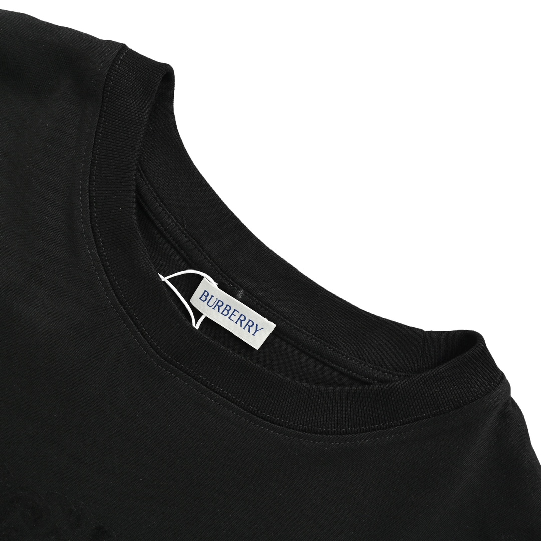 Burberry 24ss flocked horse print short sleeves