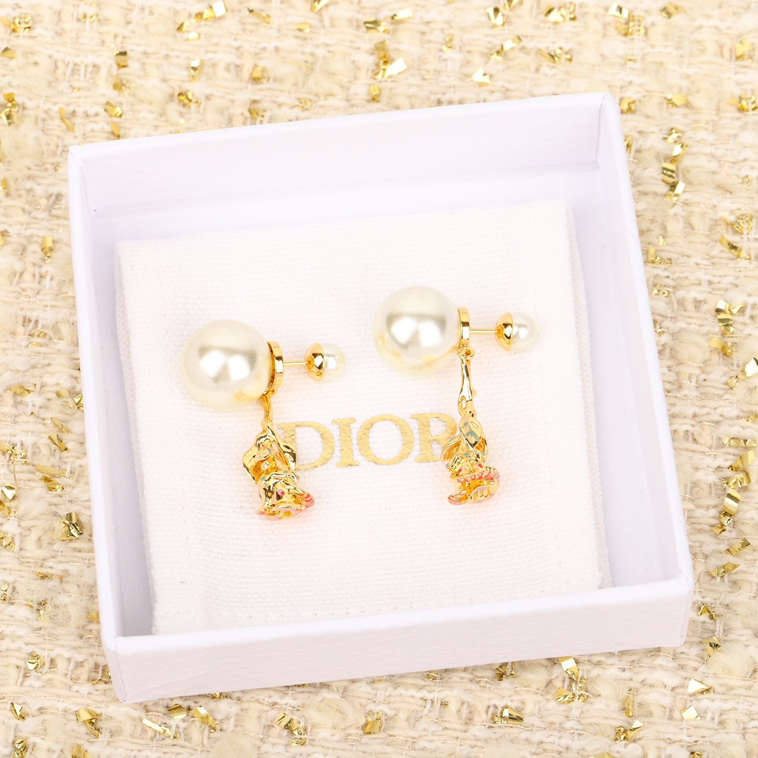 Dior Rose Earrings