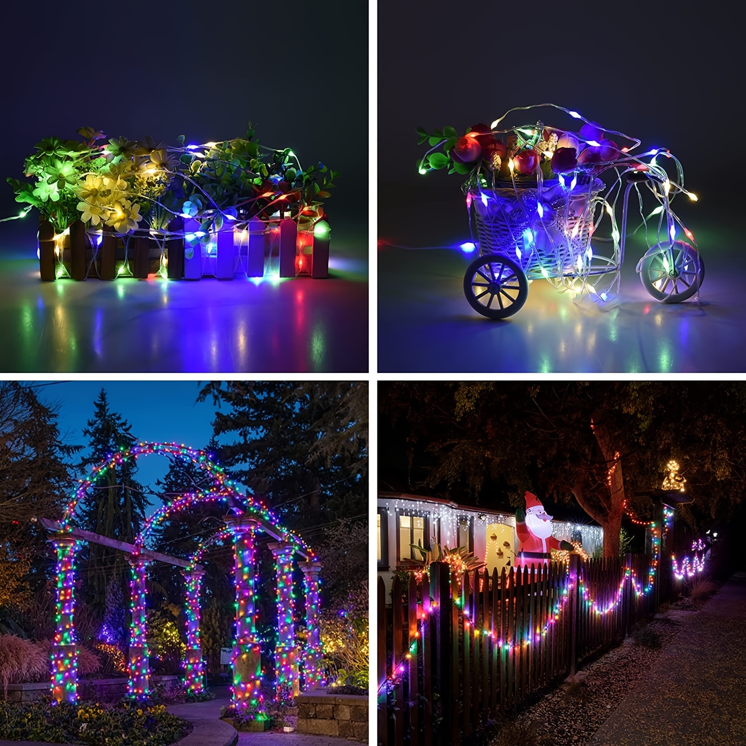 Outdoor Solar String Lights, 164ft 500 Led Solar Powered Fairy Lights With 8 Modes Waterproof Decoration Copper Wire Lights For Patio Yard Trees Christmas Wedding Party