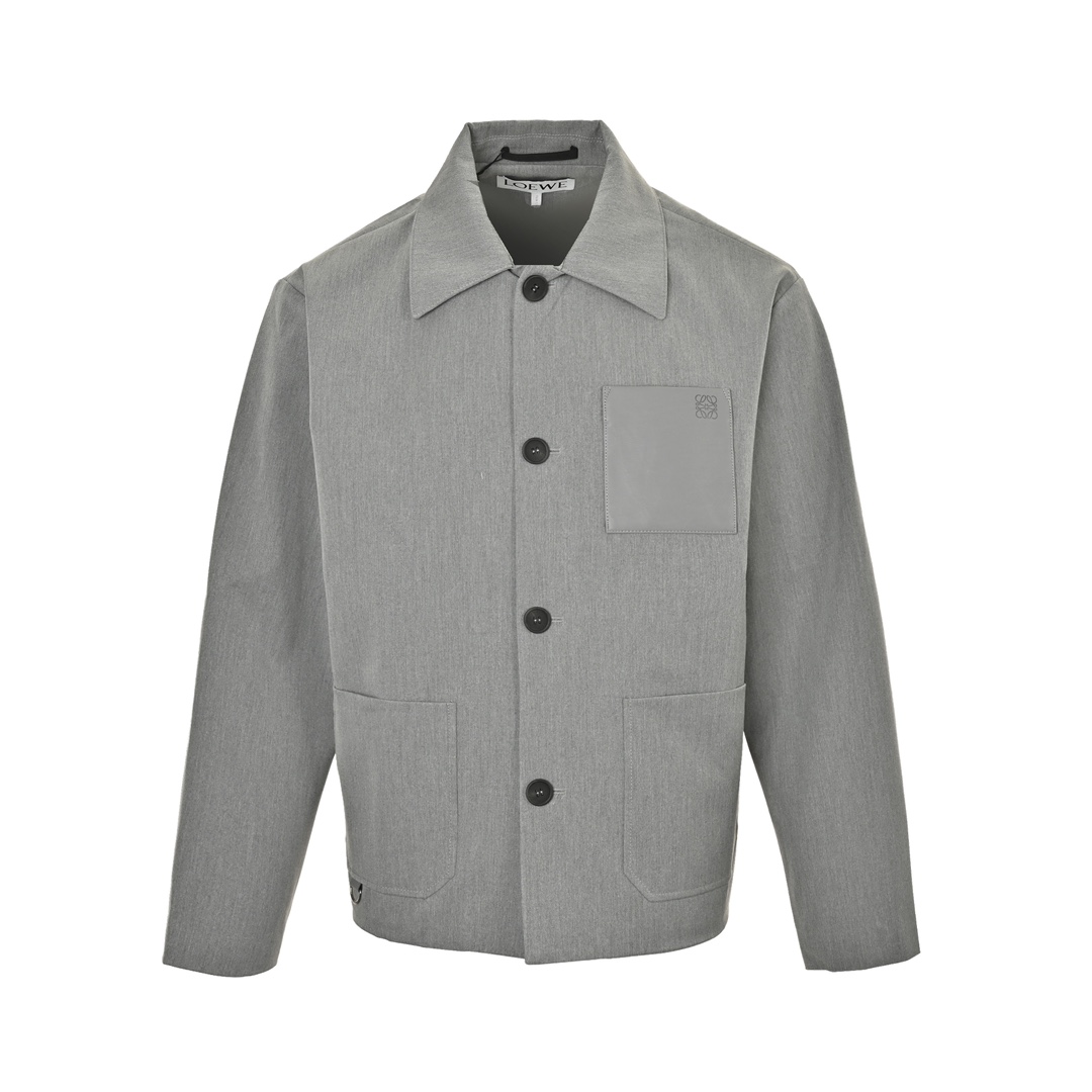 Loewe 24Fw three-pocket wool work collar jacket