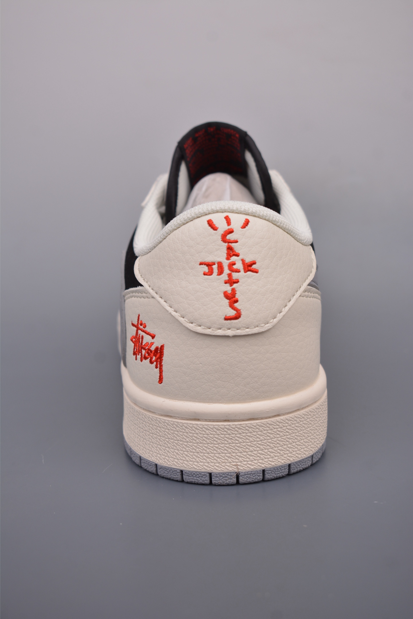 Stussy x Travis Scott x Nike Air Jordan 1 Low OG Beige Black and Gray XZ6188-575