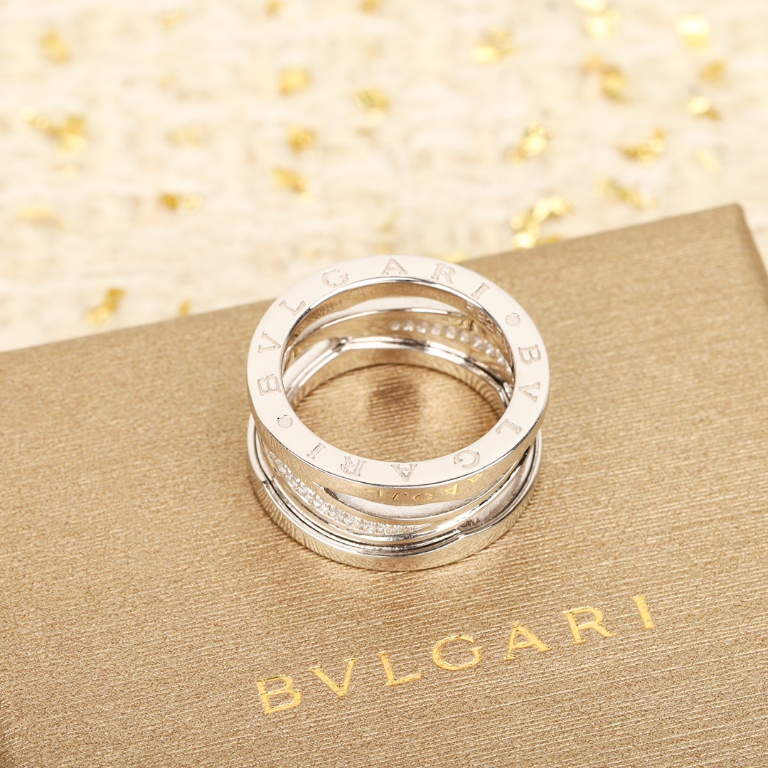 Bulgari wide openwork diamond ring