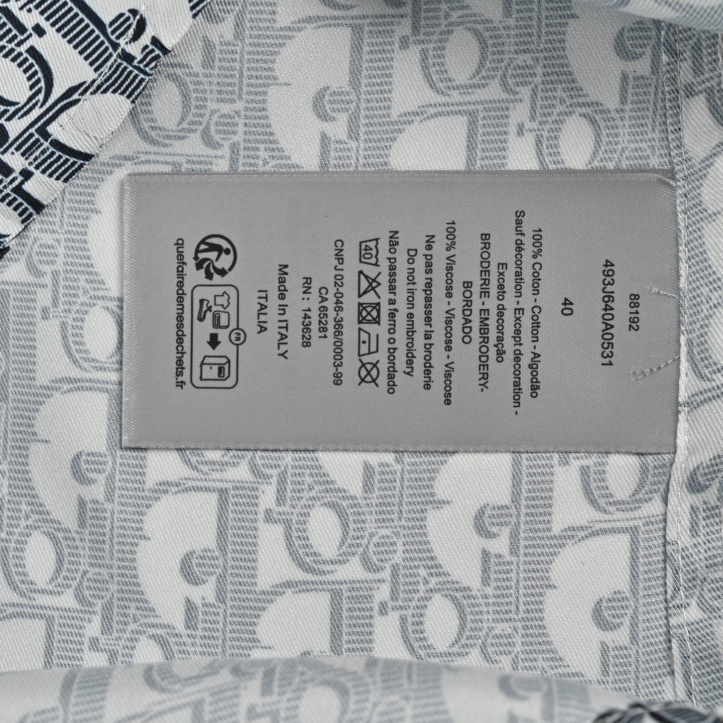 Dior 25ss monogram all-over print shirt