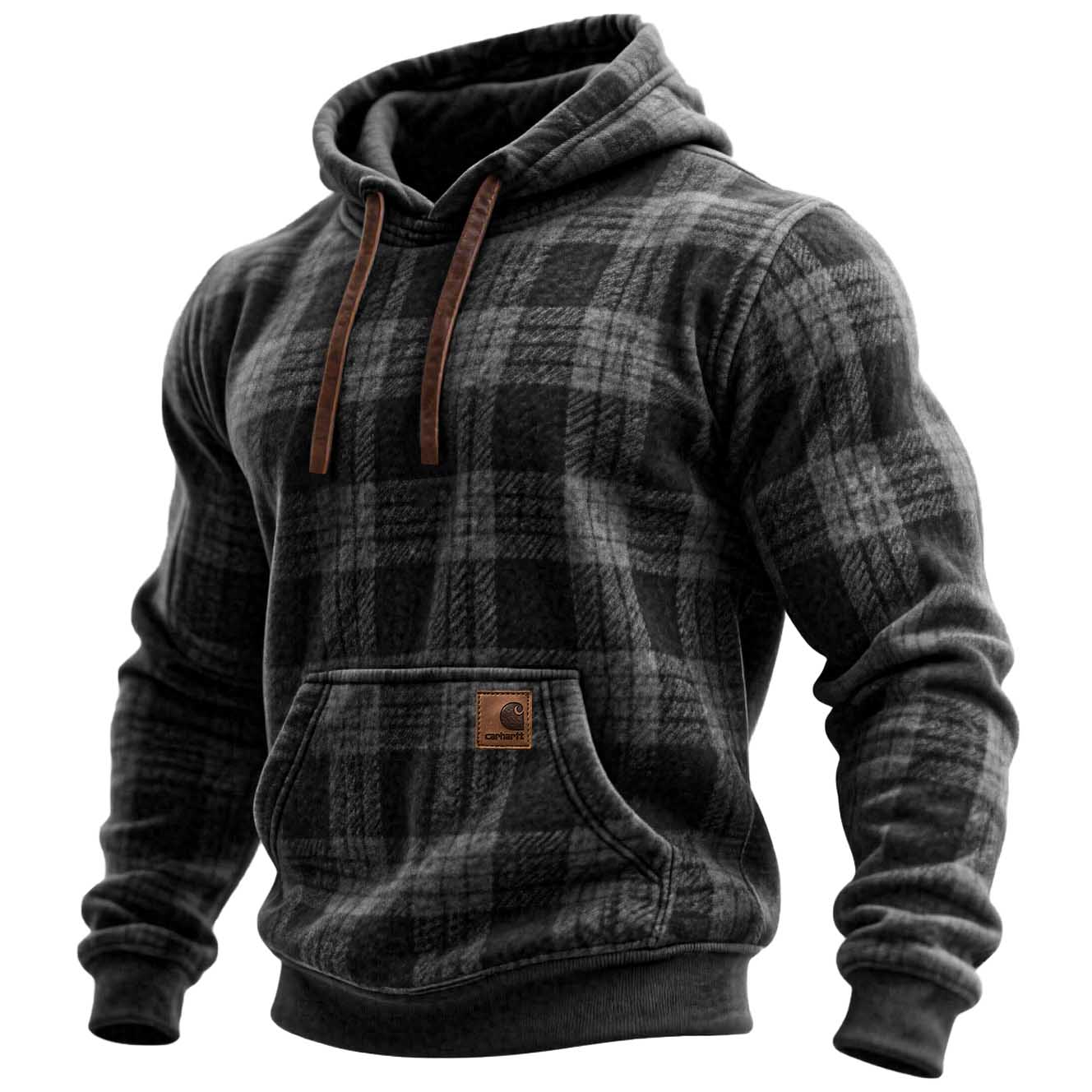 Carhartt Plaid Hooded Sweatshirt
