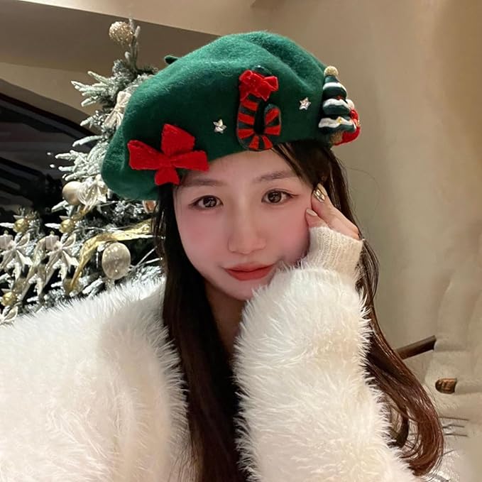 🎅🎅Cute Christmas Element Beret