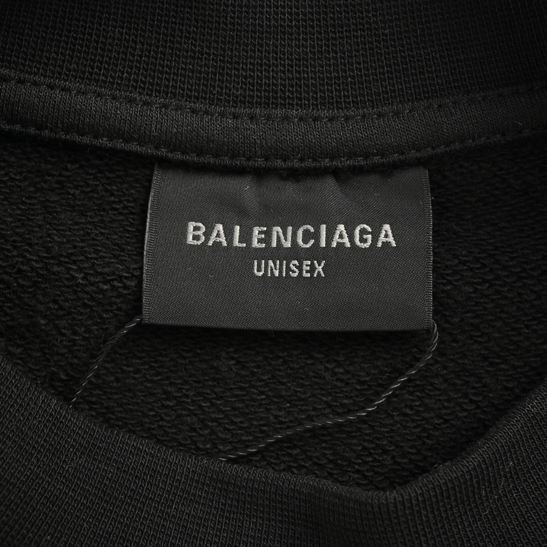 Balenciaga 24Fw reflective lettering logo crew neck sweatshirt