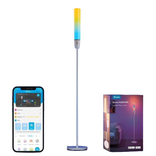 Govee Cylinder Floor Lamp LED Corner Floor Lamp with Wi-Fi App Control